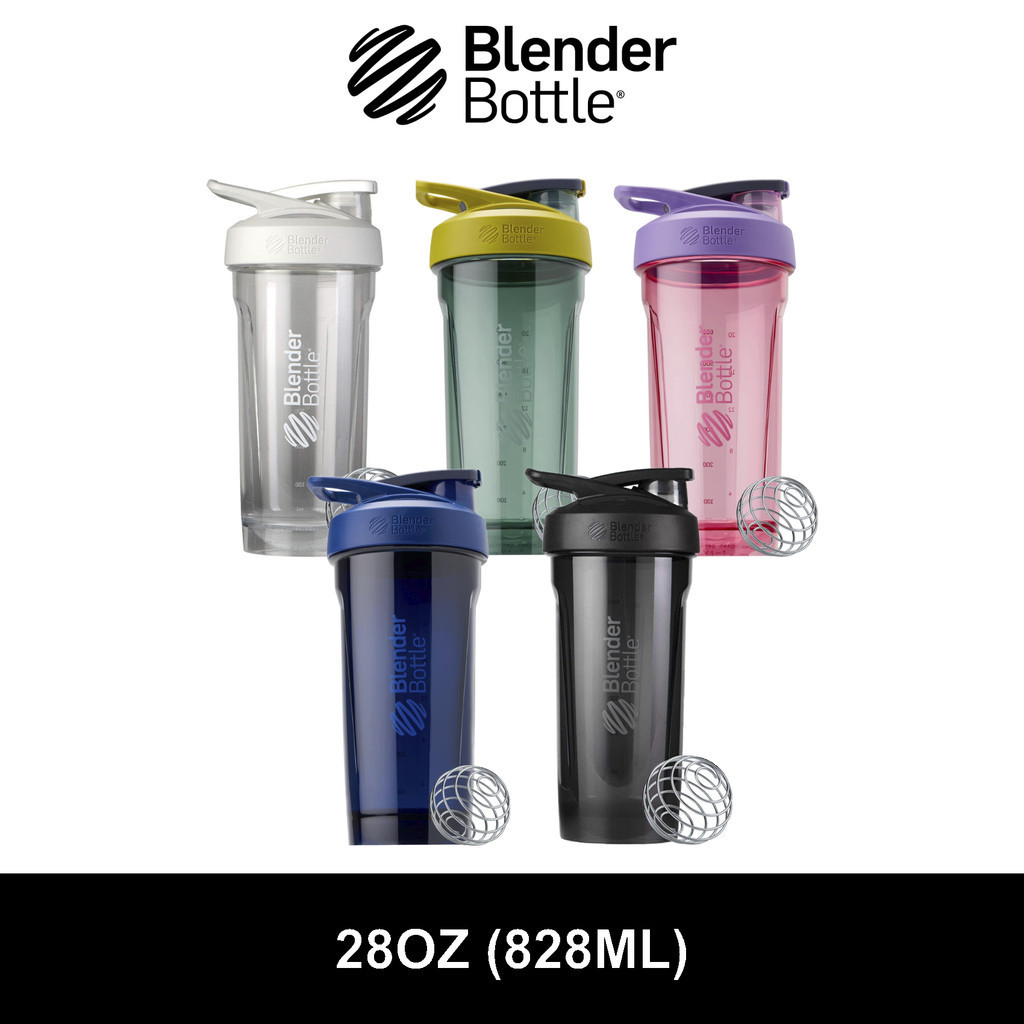 Blenderbottle Strada Tritan (28oz, 828ML) - ปลอดสาร BPA กันกลิ่น เครื่องปั่นฐานโค้งมน