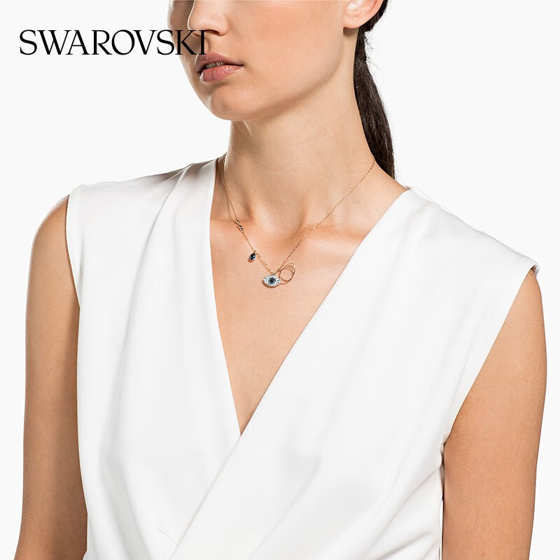 ♞Swarovski สร้อยคอ แท้ สวารอฟสกี้ Symbolic Blue eyes