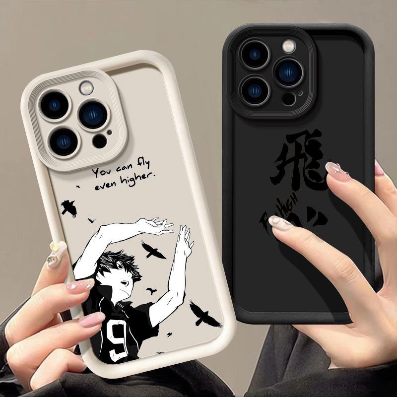 Haikyuu Karasuno วอลเลย์บอลอะนิเมะเคสโทรศัพท์สําหรับ iphone 16 15 11 13 Pro Max Xr X 7 8 14 Plus 12 13 Mini Xs นุ่มสําหรับ iphone 16Pro Max กันกระแทกฝาครอบป้องกันกล้อง
