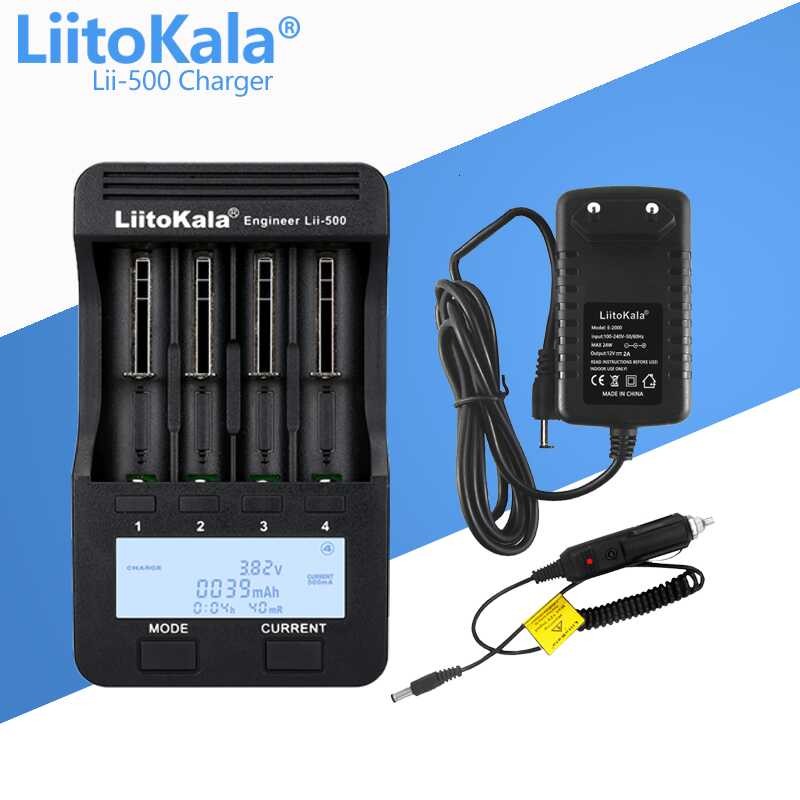 Liitokala C3e Lii-500 Lii-600 เครื่องชาร์จแบตเตอรี่ LCD 3.7V 18650 18350