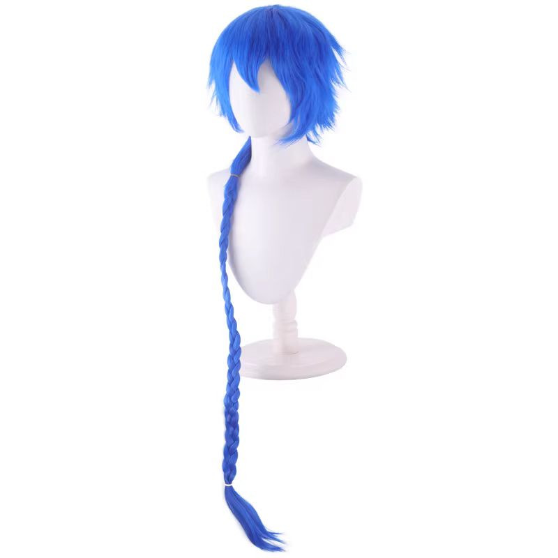 วิกผมcosขายร้อนคอสเพลย์วิกผม MAGI Aladdin Royal Blue Long Hair Braid