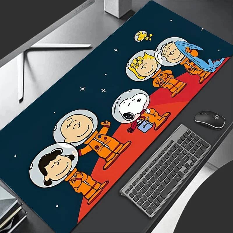 Soopy คีย์บอร์ด Space Galaxy Mouse Pad XXL PC Kawaii อะนิเมะสุนัข Gamer ตู้ Mousepad แล็ปท็อป Cartsn