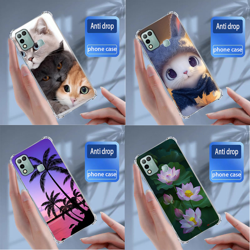 เคสสําหรับ infinix Hot 10 Play/Hot 11 Play//X688c/X688B ซิลิโคนนุ่ม TPU ปลอกเคสโทรศัพท์