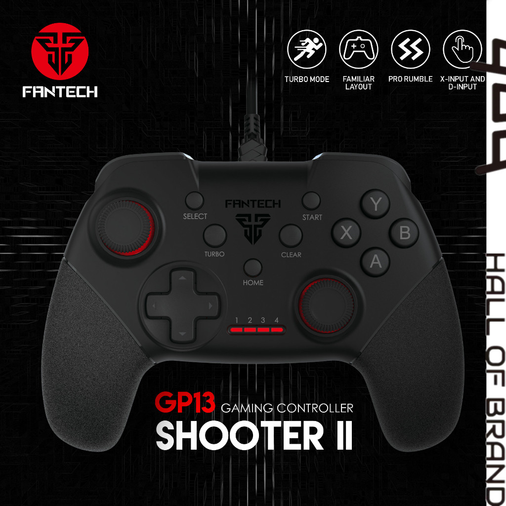 Fantech GP12 GP13 ตัวควบคุมสําหรับเล่นเกมสําหรับพีซีและ Ps3 Soft Grip แบบมีสาย Dual Mode 1.8M สายถัก