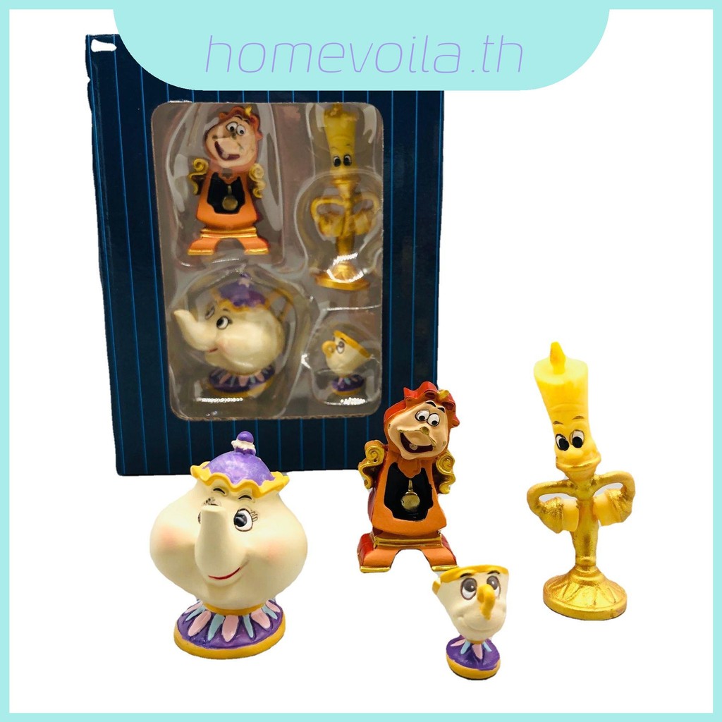 And Elegant Beauty The Beast Resin Collectibles Cogsworth นาง ชิป Lumire, Potts,