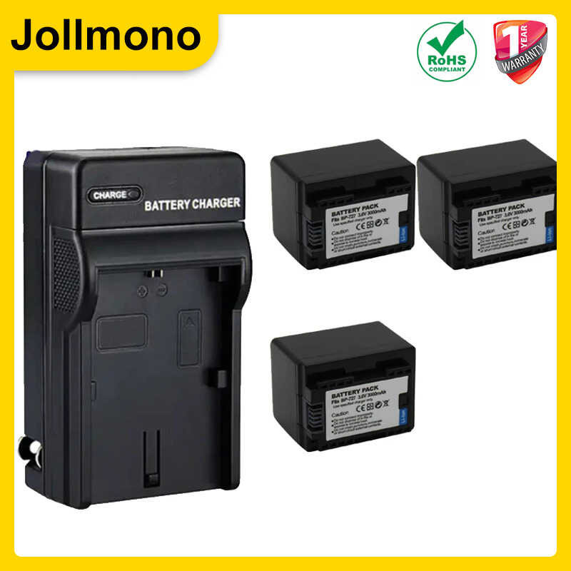 แบตเตอรี่ 1E5 Bp727 Bp-727 + ที่ชาร์จ USB LCD สำหรับ Canon VIXIA R7 R72