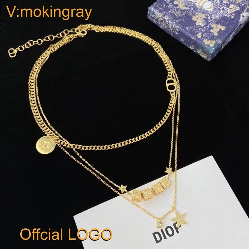 CD สร้อยคอดาวคิวบาหลายชั้นทำตัวอักษรเก่าสร้อยคอลูกเต๋าหญิง No. sfh112901059060