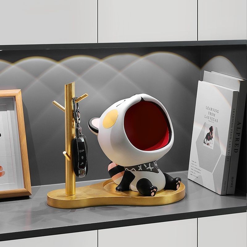 0D9P 1104Man CollectionLucky cat ตกแต่งระดับไฮเอนด์สําหรับทางเข้า, ที่ใส่กุญแจ, ของตกแต่ง