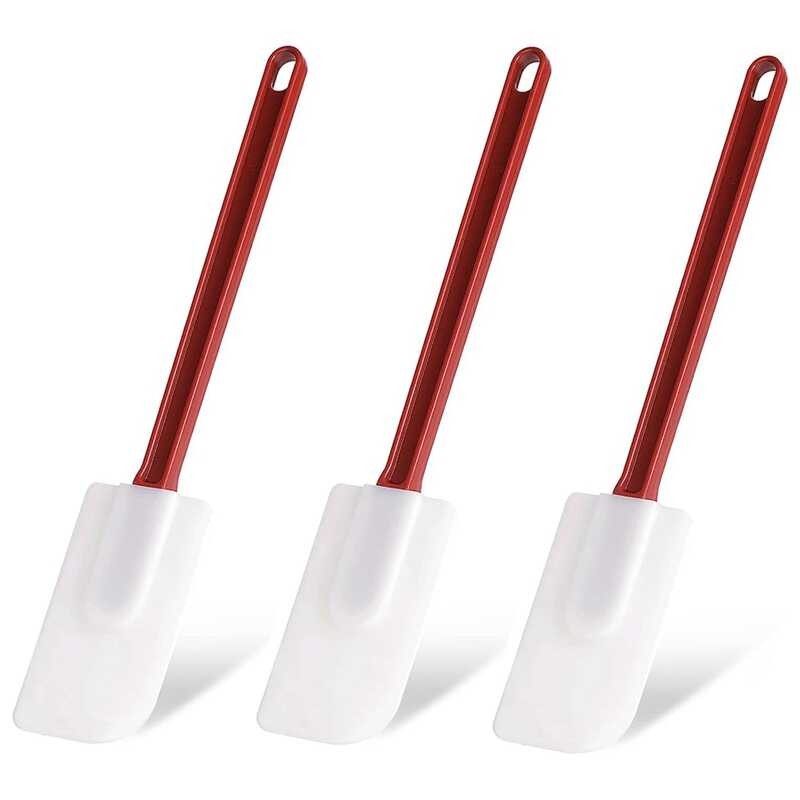 Commercial (Bdus) Spatula Heat Resistant Silicone Spatula Dishwasher-Safe, For Mi, Frying ()