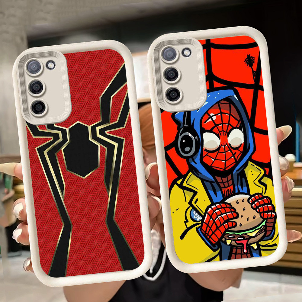 ปลอกอ่อนสําหรับ Samsung M02 A03S A51 J4 M02S F02S J6 Plus A02 A71 A02S A03 Core A31 สีขาว Q30 Spider