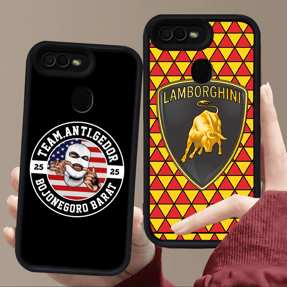 E85 ยี่ห้อโลโก้สําหรับซิลิโคนสีดํา OPPO A12E F5 A1K A12s A12 F7 A3S A7 A5S F9 A5 Pro