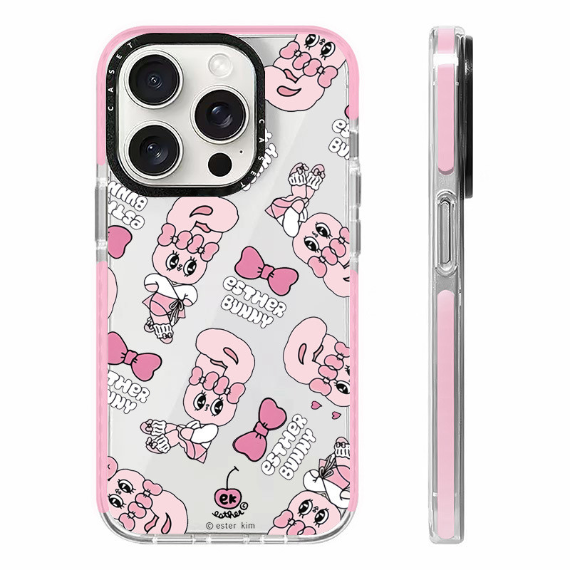 น่ารักการ์ตูนEsther BunnyสําหรับIPhone 11 14 15 16 Pro Max 12 Mini Cover X XR XS MaxซิลิโคนกันชนใสSE 2022 6 7 8Plusปลอกกันกระแทก