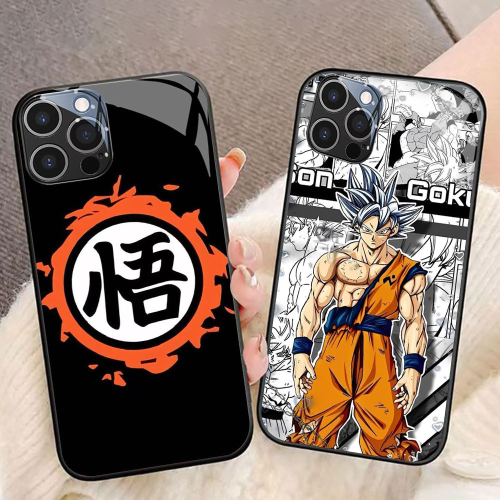 MK-66 GOKU Liquid HD Glass Casing สําหรับ iPhone 15 14 Plus Pro Max