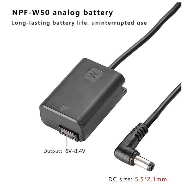▥ Np-F970 F750 F แบตเตอรี่ผู้ถือแผ่นอะแดปเตอร์ W Np-Fw50 Dummy แบตเตอรี่ Coupler สําหรับ Sony