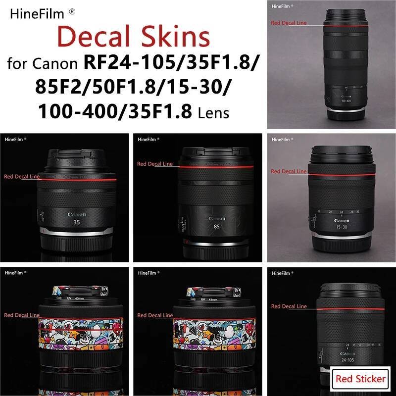 NIT RF50 F1.8 เลนส์สีแดง Decal Line Decal ผิวสําหรับ Canon RF35 F1.8 RF85F2 เลนส์สีแดงผิว Premium Wr