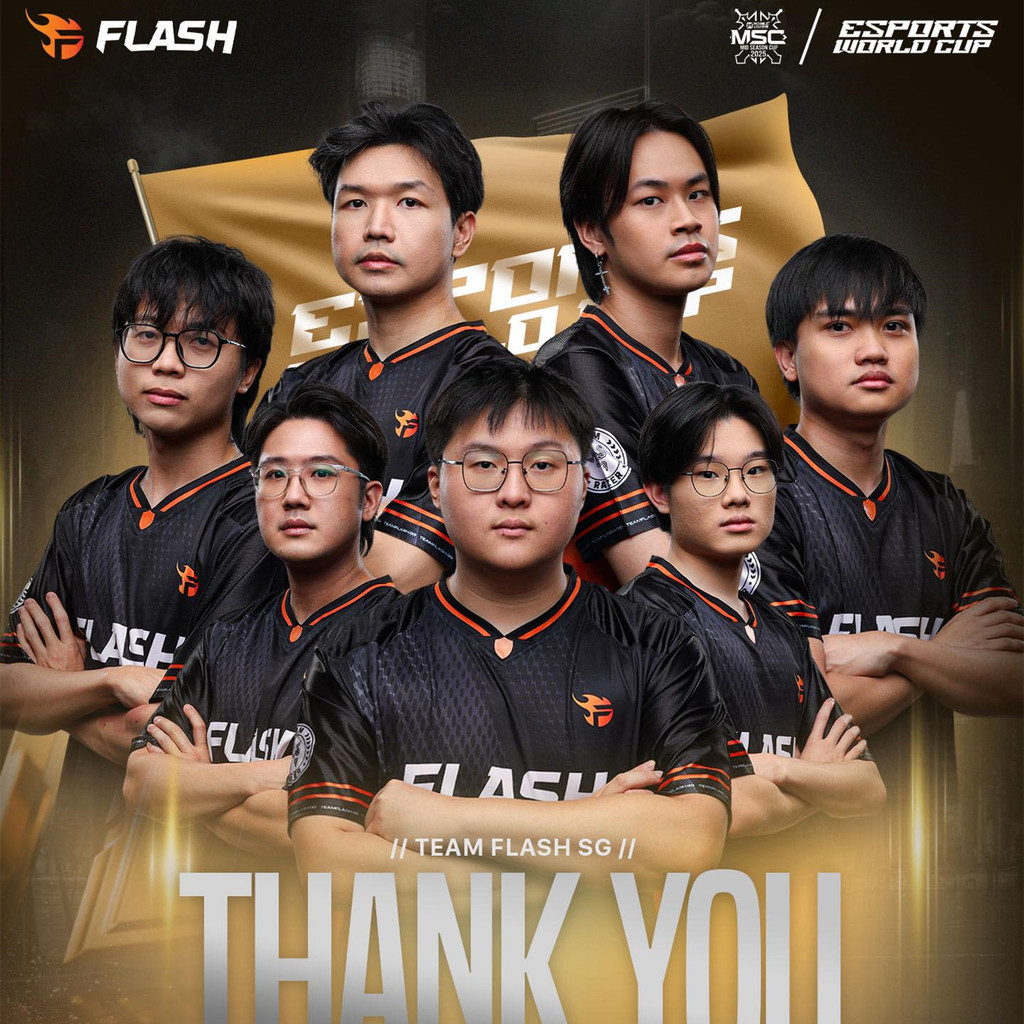 Free Custom  Team Flash EWC X MSC 2025 Jersey,Free Fire E-sport Game เสื้อยืด,ล่าสุด Quick-drying He