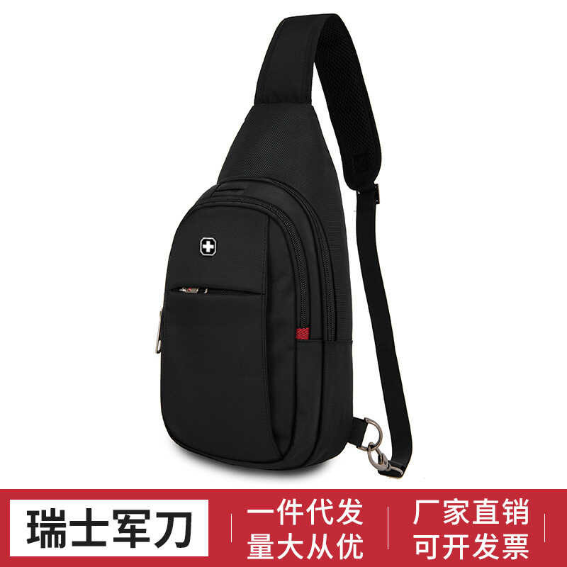 Swiss Army Knife Chest Bag Mens Trend Mens Messenger Bag พิมพ์ได้ Portable Sports Leisure Bag