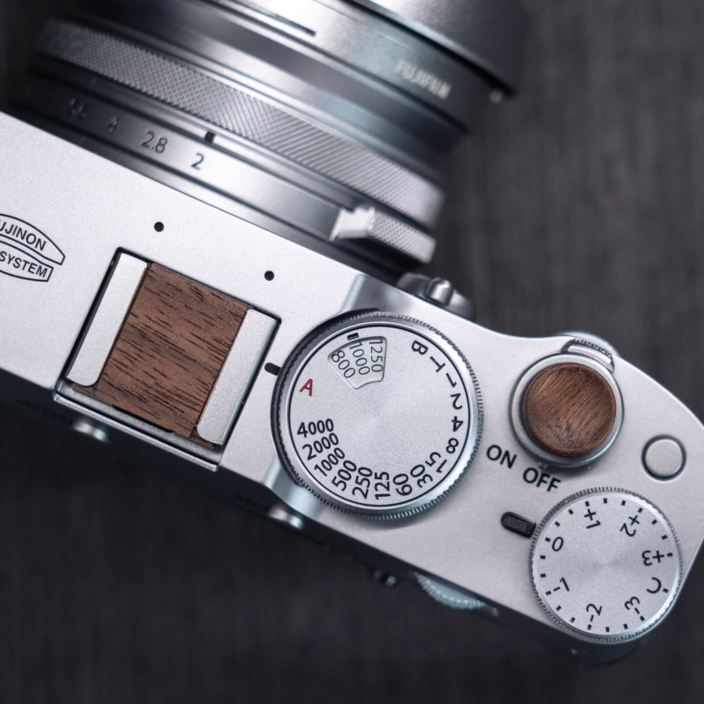 Yuwood Fuji XT30 ปุ่มชัตเตอร์ไม้ฝาครอบรองเท้าร้อนเหมาะสําหรับ Nikon Zf Fuji Xe4 Leica Q3, ฯลฯ