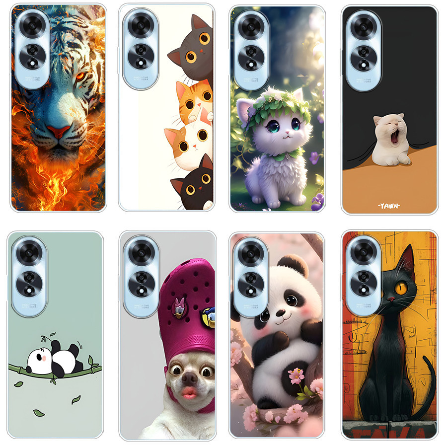 ปลอกสําหรับ oppo A60 4G Soft Case TPU พิมพ์ฝาครอบโทรศัพท์