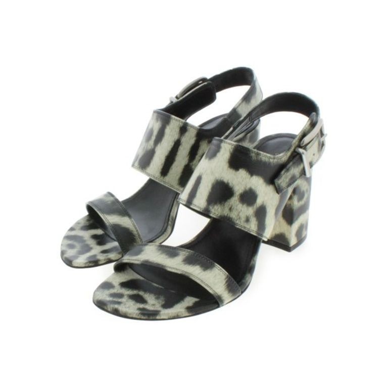 Dries Van Noten TEN M O I R 5 Sandals Women black White overall pattern 22.5cm Direct from Japan Se