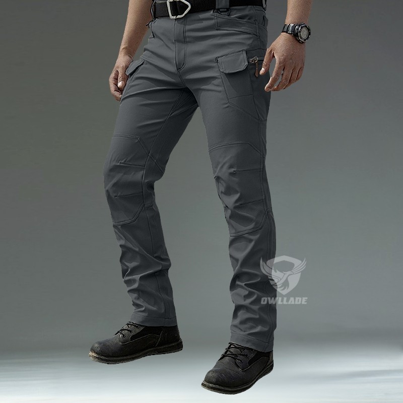 Eaglade กางเกงคาร์โก้ยุทธวิธีสีดําสําหรับผู้ชายสีเทา IX7