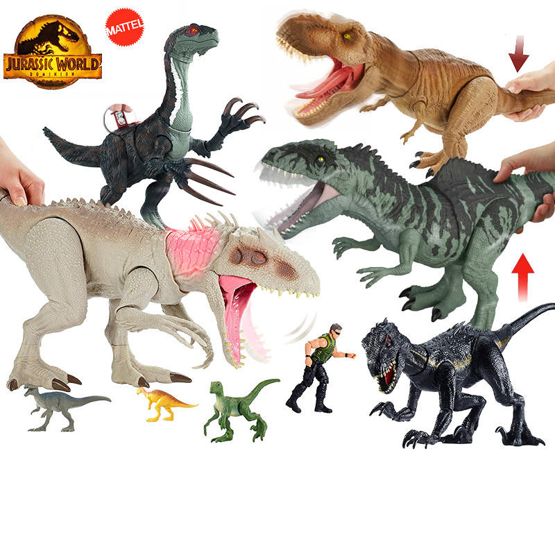 Mattel Tyrannosaurus Rex Jurassic Dinosaur Movie Toy World 3 การแข่งขัน Giganotosaurus Velociraptor 