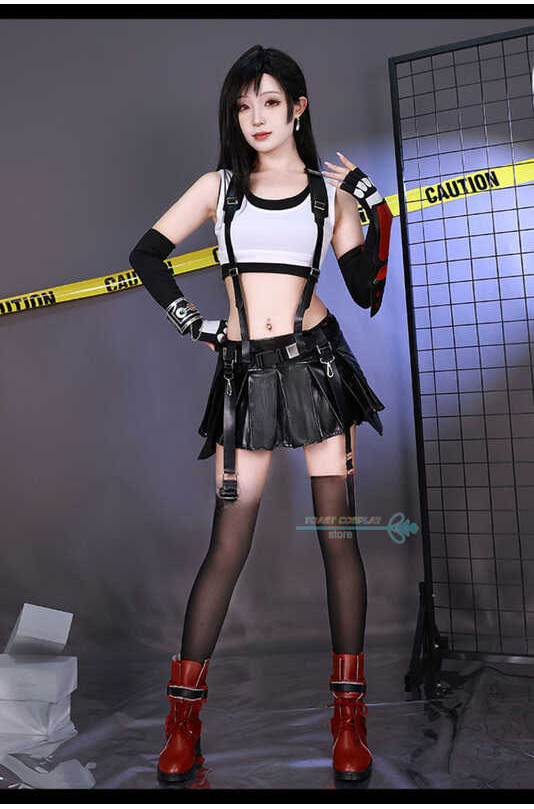 ❤ FF VII คอสเพลย์เครื่องแต่งกายเกมคอสเพลย์เครื่องแต