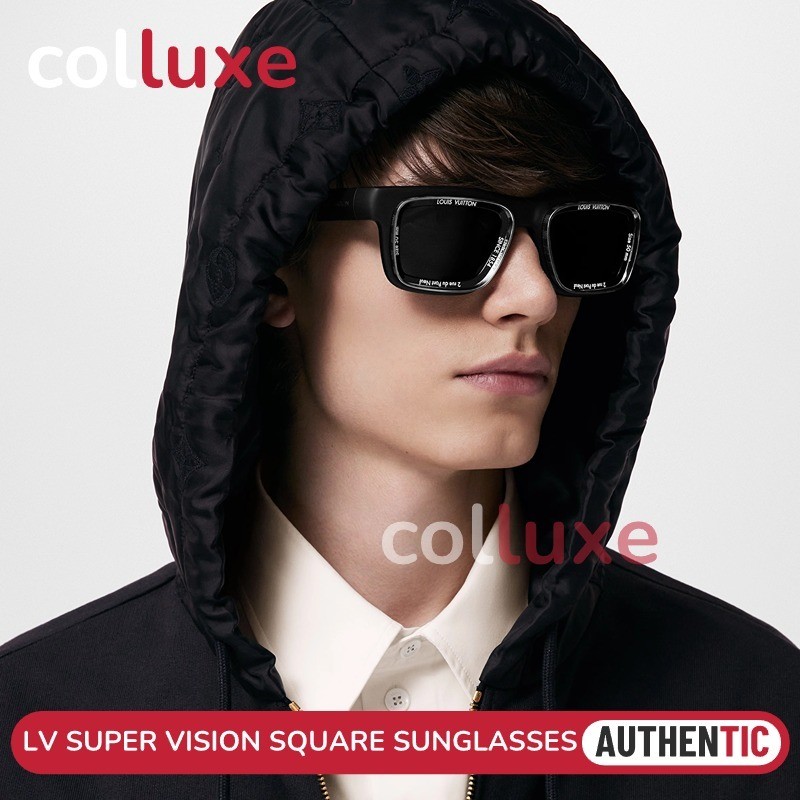 NEW24 หลุยส์วิตตอง Louis vuitton แว่นตากันแดดทรงสี่เหลี่ยมรุ่น LV Super Vision Sunglasses