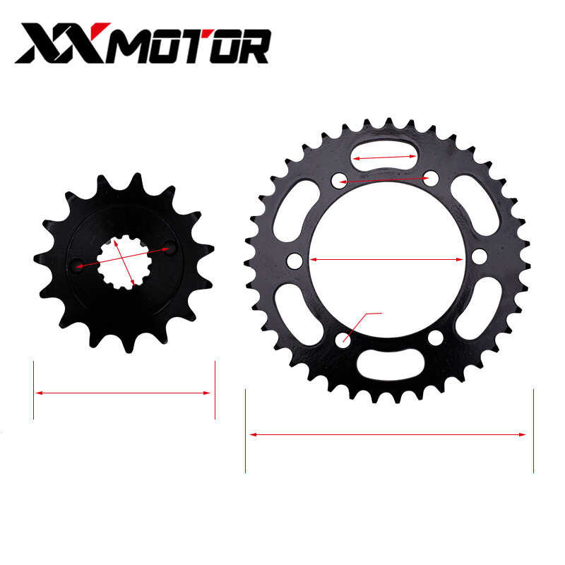 ▩ ชุดจานเฟืองหน้าและหลังสำหรับ Kawasaki Zzr250 ZZR 250 อะไหล่