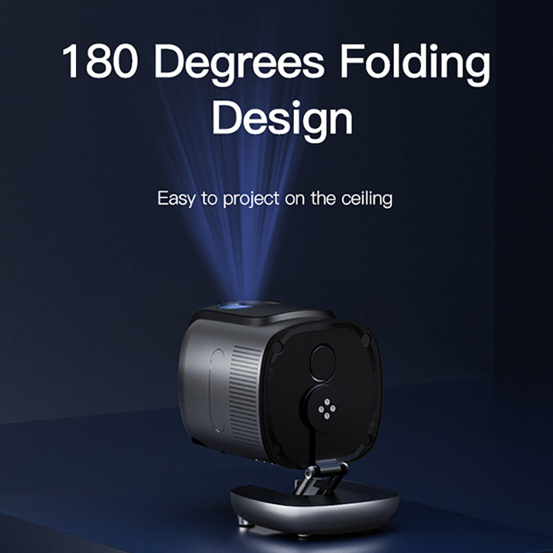 Android CYKE Projector Native 1080p Support 4K Wall Mount Design with 180°Adjustable Stand Portable