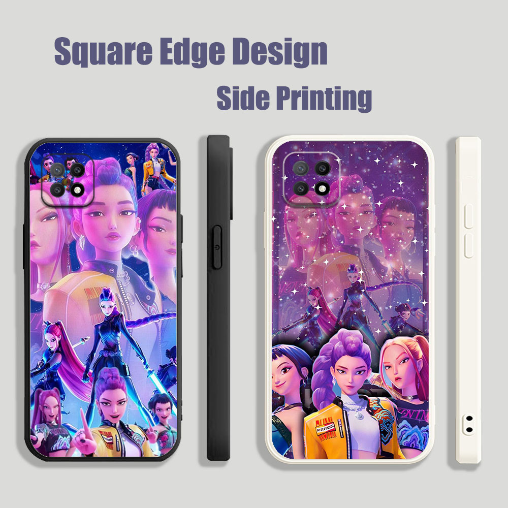 ปลอกสําหรับ OPPO A8 A31 A1K F9 Pro A52 A72 A92 A59 F1S A7X A71 kpop นักล่าปีศาจสีชมพูความงาม FXP09 เ