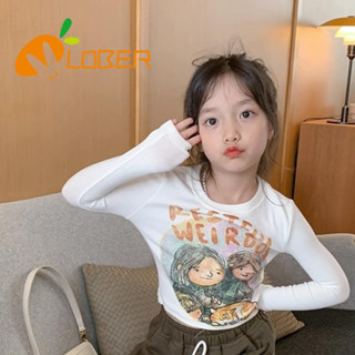 เสื้อแขนยาวแฟชั่นสำหรับเด็กผู้หญิง อายุ 1-12 ขวบ สไตล์ครอป