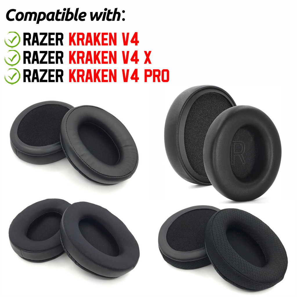 สําหรับ Razer Kraken V4 / V4 X / V4 Pro หูฟังแผ่นรองหูฟังเบาะฟองน้ําชุดหูฟัง Earmuffs เปลี่ยนฝาครอบ