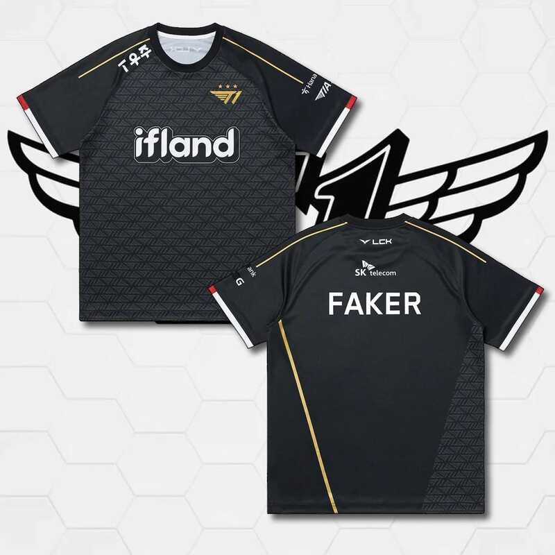 ❤ 2024 League Of Legends SKT T1 Uniform Jersey Esports T Shirt LOL MSI Faker Men T-Shirt Sports