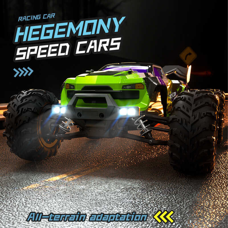 ➧ 1:16 ปิดถนน 4Wd รถ RC ที่มีไฟ LED 2.4G ความเร็วสูง 40Km หรือ 8