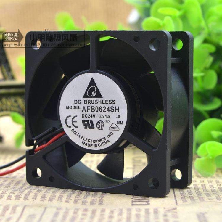Delta AFB0624SH 6025 24V 0.21 A 6CM 2-Line Inverter พัดลมระบายความร้อนระดับเสียงอากาศสูง