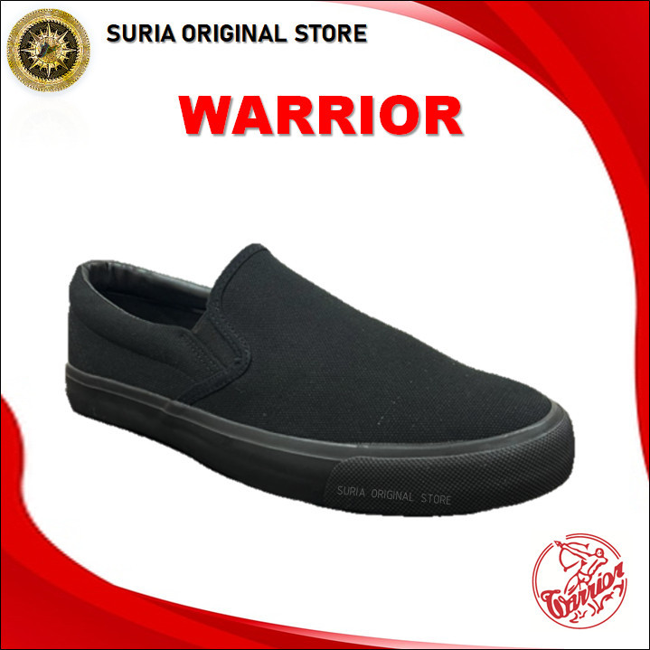 Warrior รองเท้านักเรียน สีดํา สําหรับทุกเพศ Kasut Sekolah Hitam Warrior 739