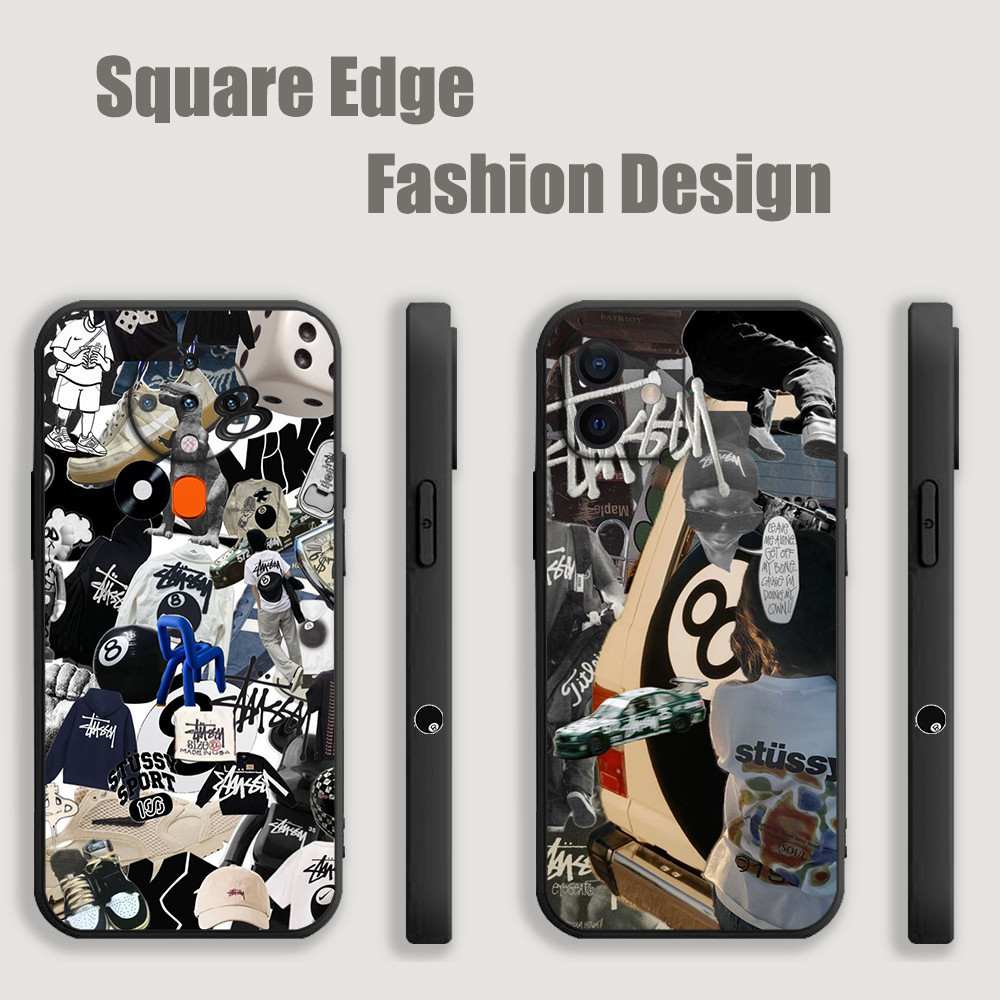 ปลอกสําหรับ Redmi หมายเหตุ 12 12S 13 Pro Plus A2 K70 Pro Turbo 4G 5G Stussy 8 ball โลโก้ Art บิลเลีย