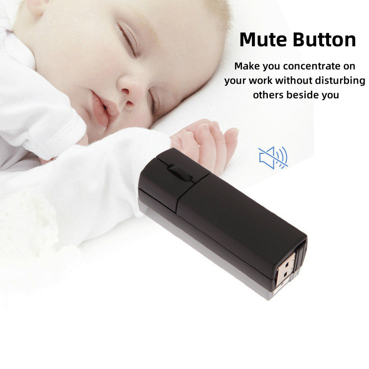 Mini 2.4G Bluetooth Mouse ไร้สาย Type-C ชาร์จ Travel Office Work Mice การเชื่อมต่อ Triple Mode