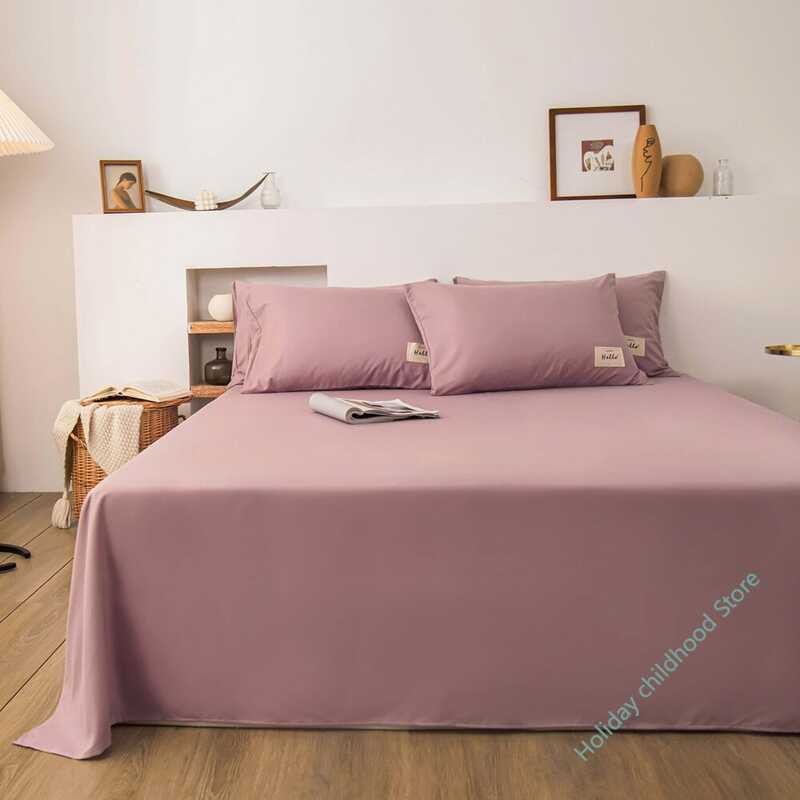 Cotton Bed Sheet Cover Solid Twin Size Bed Sheets Beds Fabric Single Double Sheet Home Sheets For S 