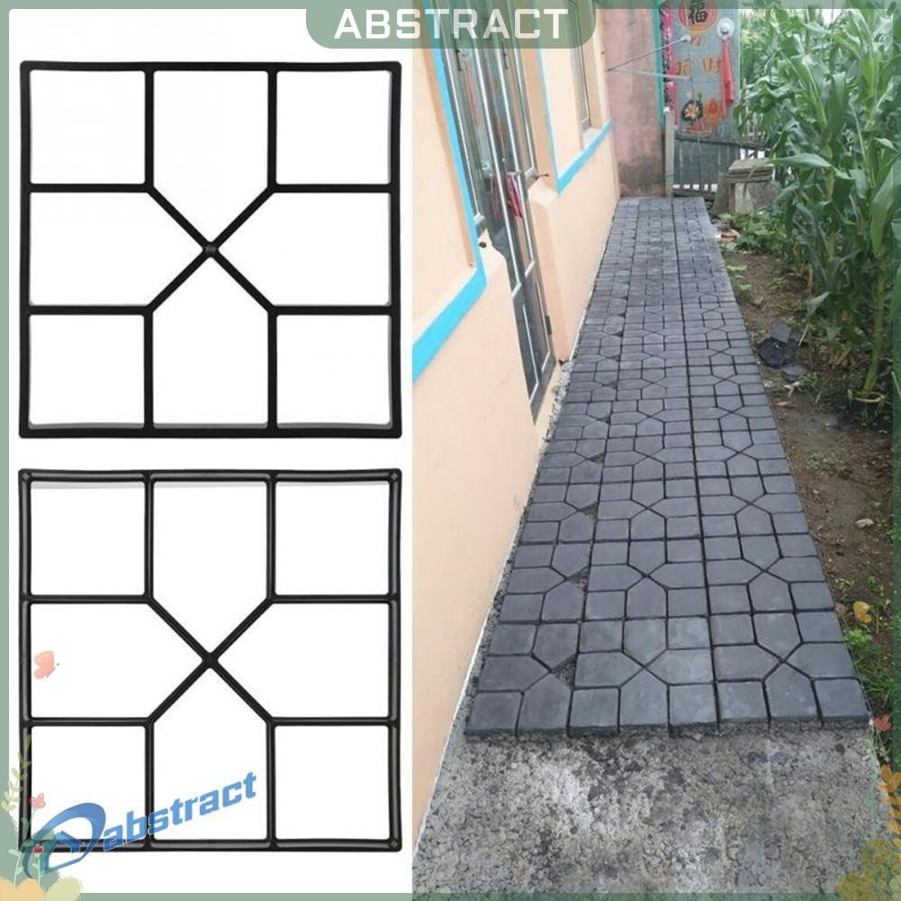 Ab 10 รูปแบบ Garden Walk Pavement แม่พิมพ์ DIY ด้วยตนเองปูซีเมนต์อิฐคอนกรีตแม่พิมพ์