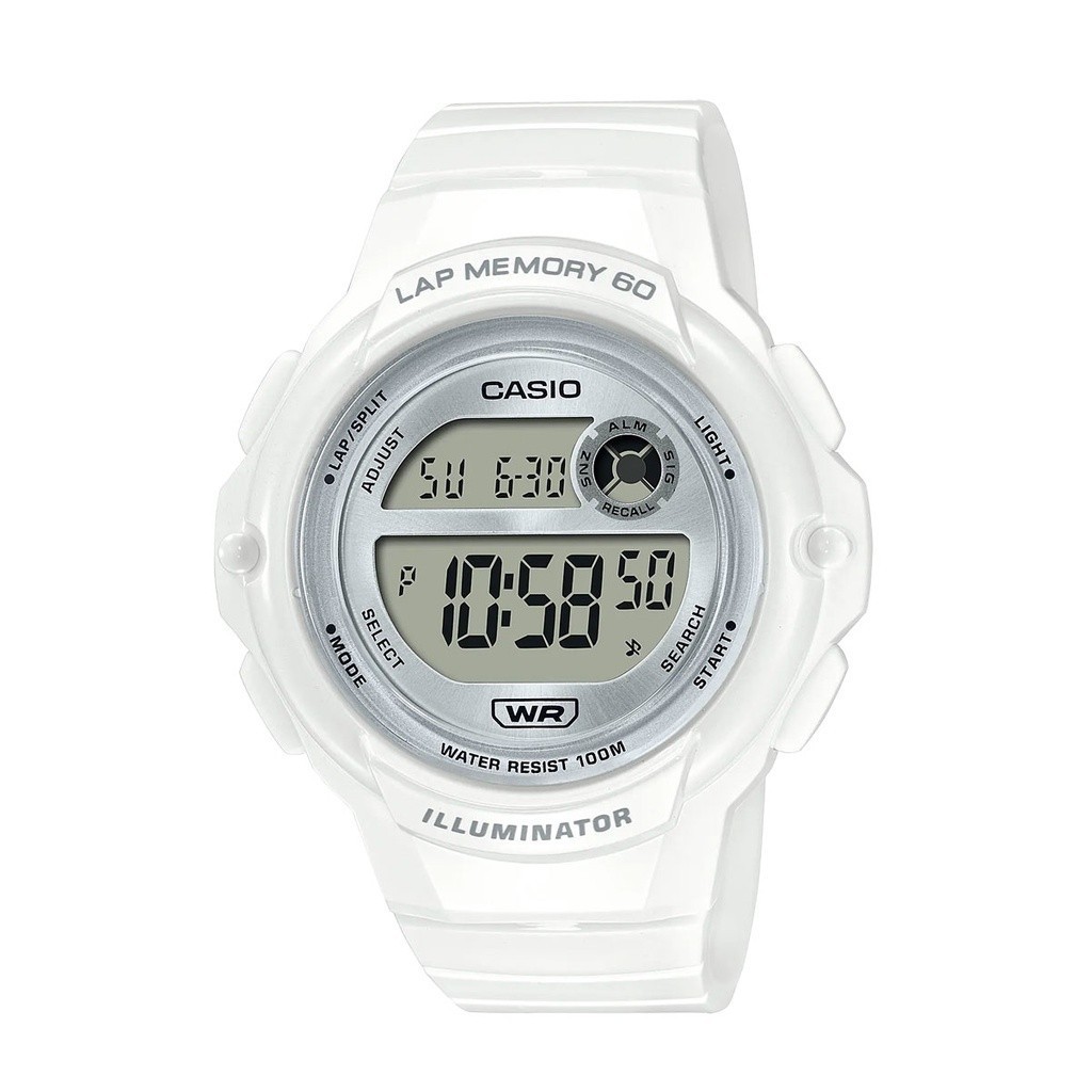 Casio (LWS-1200H-7A1VDF) นาฬิกาดิจิตอลสีขาว 100 เมตร