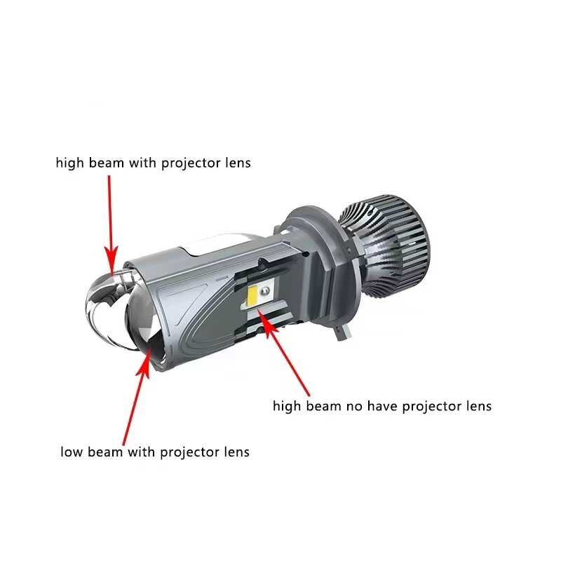 H4 2pcs mini lens 10000LM LED headlights