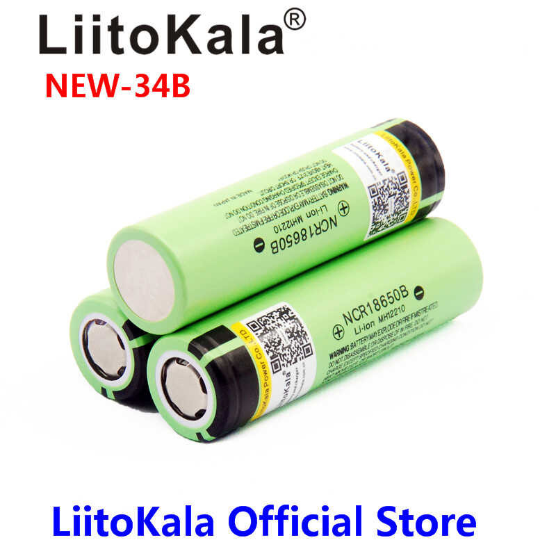 Hot 3Dd Liitokala ใหม่ Ncr18650b 34B 3.7V 18650 3400Mah แบตเตอรี่ไฟฉาย