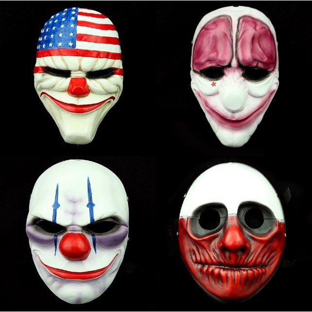 [YH] พร้อมสต็อกฮาโลวีน Payday2 Theme Collectors Edition เกมเก็บเกี่ยววัน 2 Series หน้ากากเรซิ่นที่ก