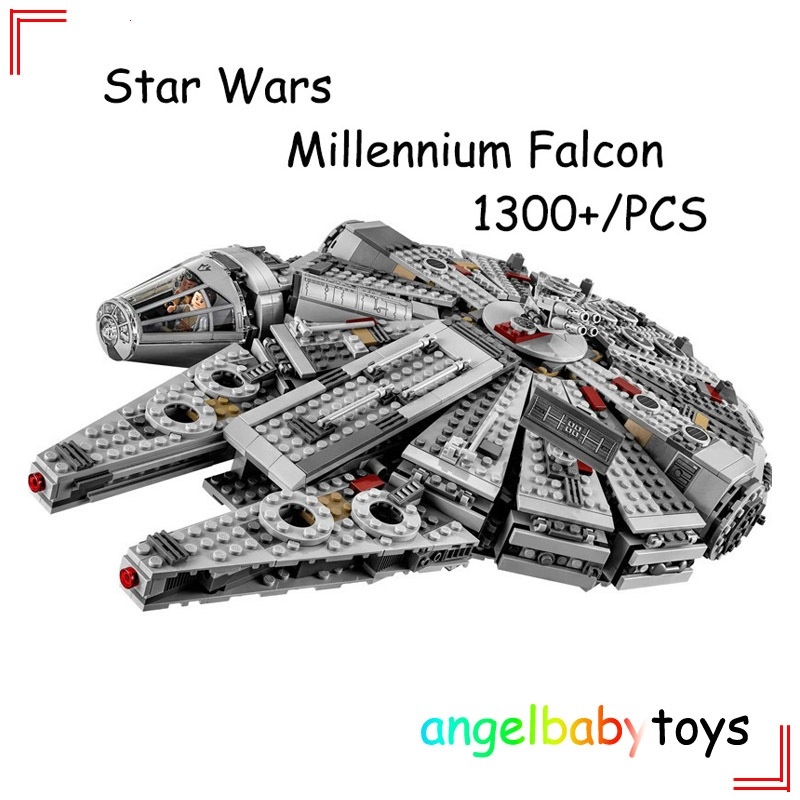 Star Wars Series 75105 Millennium Falcon (1300+/PCS) Building Block Assembly เครื่องประดับเข้ากันได