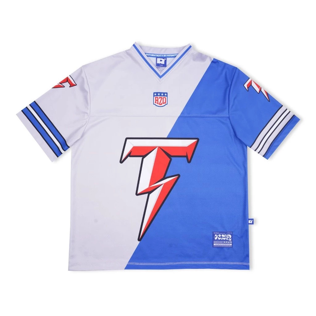 Rzq/series ตัวอักษร T/Streetwear/Jersey/Oversize/Boxy Fit/Retro/Vintage/Music/Rugby/y2k/Bloke Core/เ