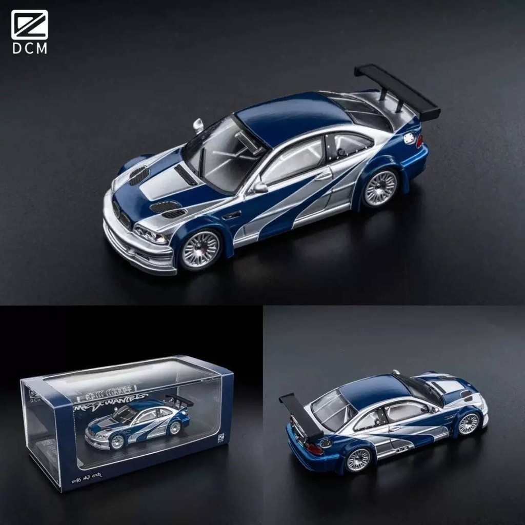 DCM 1:64 M3 E46 GTR Need for Speed Painted Alloy Car Model