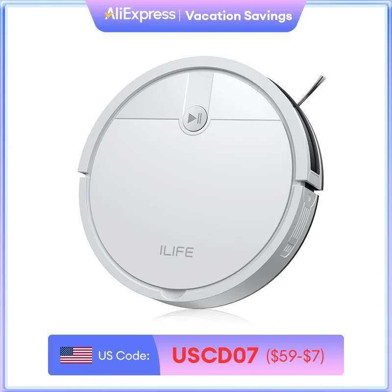 ILIFE หุ่นยนต์ดูดฝุ่น X3, การดูด 3000Pa ที่ไม่พันกัน, เวลาใช้งาน 120 นาที, หุ่นยนต์ดูดฝุ่นที่ชาร์จเอ