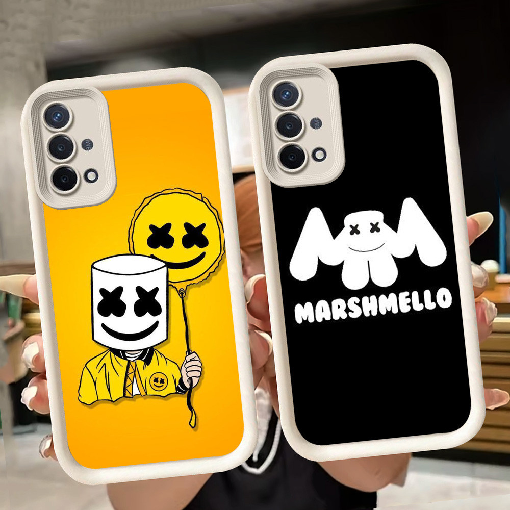 ปลอกอ่อนสําหรับ OPPO F17 A15 A54 A16K A16E A93 Reno 4 Lite 4F A15s A35 Pro สีขาว Q2 Marshmallow